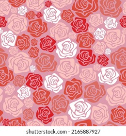 Roses vector seamless pattern. Roses seamless pattern. Vector seamless pattern with ROSES