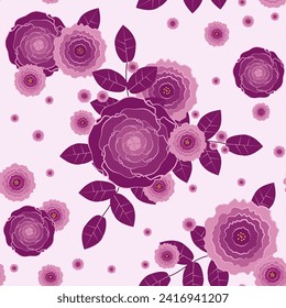 Roses. Vintage vector seamless pattern