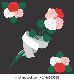 
roses for wedding invitation design materials, valentine's day, etc.