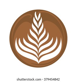 Rosetta Coffee Latte Art Logo, Icon, Symbol Vector