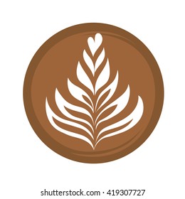 Rosetta Coffee Latte Art, Logo, Icon Vector Design