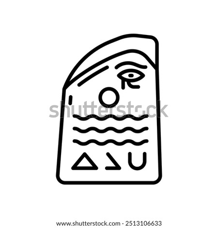 Rosetta Stone Outline Icon, Vector illustration