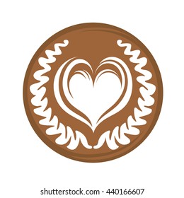 Rosetta and Wing Coffee Latte Art, Logo, Icon Vector Design