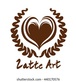 Rosetta and Wing Coffee Latte Art, Logo, Icon Vector Design
