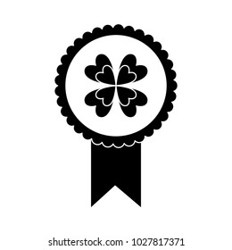 rosette award clover medal lucky concept