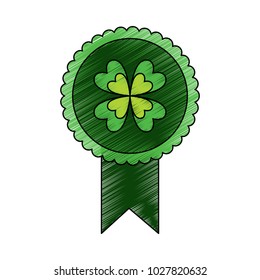 rosette award clover medal lucky concept