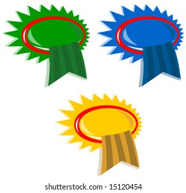Rosette award ribbon
