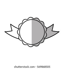 rosette branding empty element shadow vector illustration eps 10