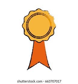 rosette certificate quality premium ribbon icon