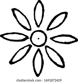 Rosette Design is early spring flower of Persia, It is much used in border designs, vintage line drawing or engraving.