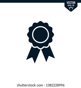 Rosette icon collection in glyph style, solid color vector