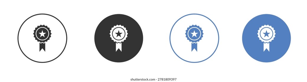 Rosette icon concept in solid style