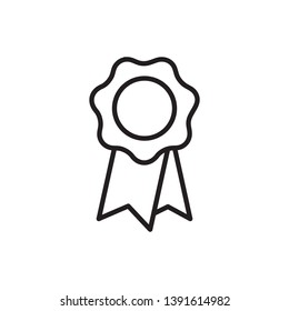 Rosette icon design concept, flat style illustration