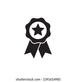 Rosette Icon Design Concept, Flat Style Illustration