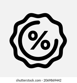 Rosette icon design concept, out line style illustration
