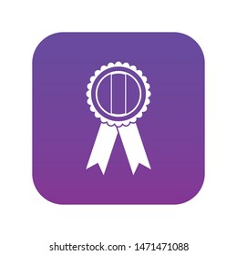 Rosette icon digital purple for any design isolated on white vector illustration