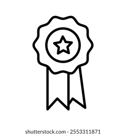 Rosette icon isolated on white background