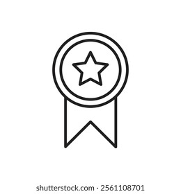 Rosette icon Outline vector line symbol