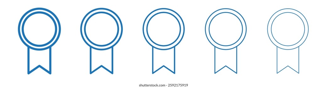 Rosette icon Symbol collection thin outline set