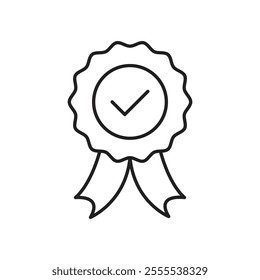 Rosette icon vector isolated on white background.