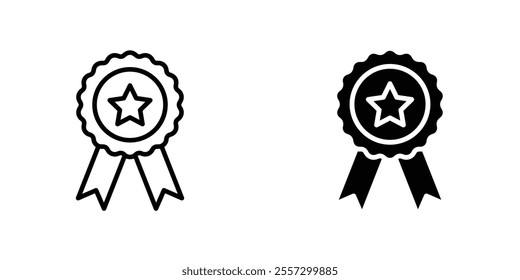 Rosette Icon vector. liner and flat style icons set.