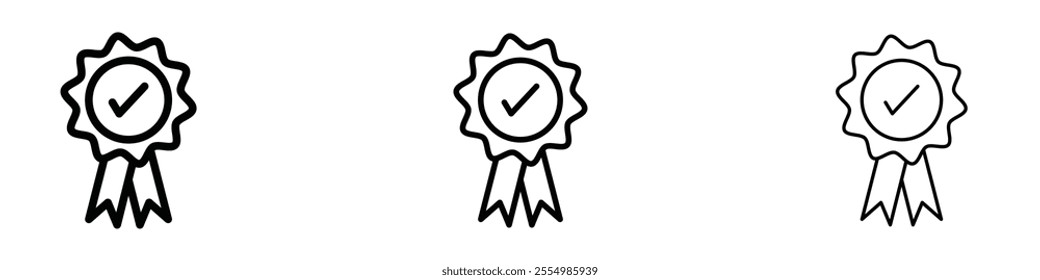 Rosette icons in tree different stroke sizes