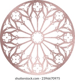 Rosette, mandala in rose gold, transparent background - Powered by Shutterstock - Get 15% off with code: PIKWIZARD15