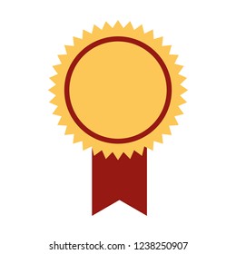 rosette medal on white background