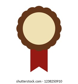 rosette medal on white background