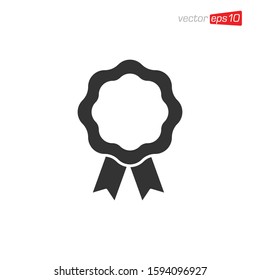 Rosette Medals Icon Design Vector