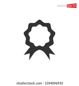 Rosette Medals Icon Design Vector
