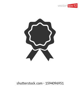 Rosette Medals Icon Design Vector