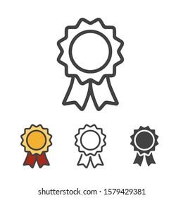 Ilustración de diseño de vectores de medallas de Rosette