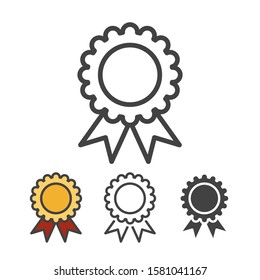 Rosette Medals Icon Vector Design Illustration