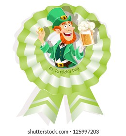Rosette on St. Patrick's Day with Leprechaun with beer