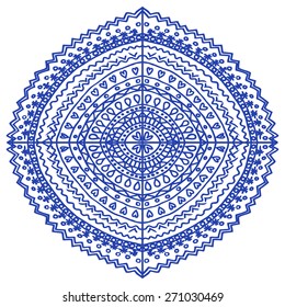 Rosette ornament. Isolated on white. Vector Illustration