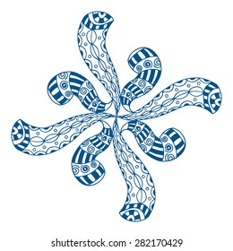 Rosette ornament. Isolated on white. Vector Illustration