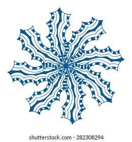 Rosette ornament. Isolated on white. Vector Illustration