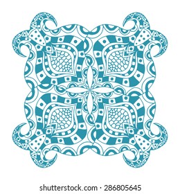 Rosette ornament. Isolated on white. Vector Illustration