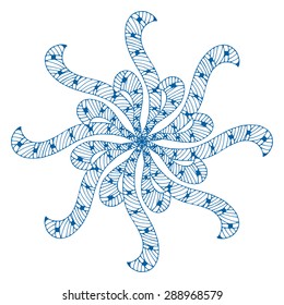 Rosette ornament. Isolated on white. Vector Illustration