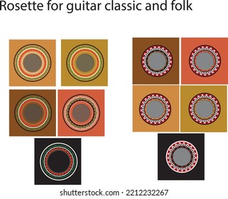 Rosette Pattern For Folk Guitar And Classical Guitar