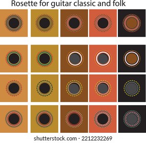 Rosette Pattern For Folk Guitar And Classical Guitar