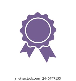 Rosette Ribbon Badge Award Icon Vector Template