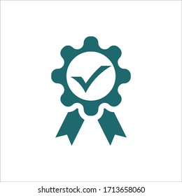 icono de marca de la cinta rosette diseño vectorial ilustración