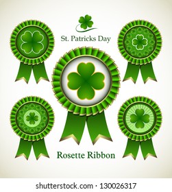 Rosette Ribbon for happy St. Patricks Day