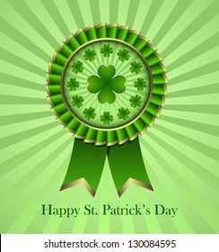 Rosette Ribbon for happy St. Patricks Day
