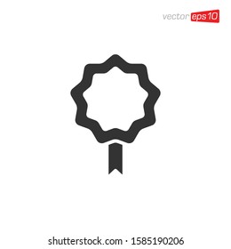 Rosette Ribbon Icon Design Vector