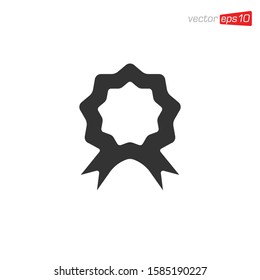 Rosette Ribbon Icon Design Vector
