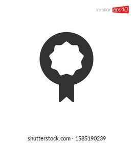 Rosette Ribbon Icon Design Vector