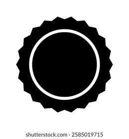 Rosette Stamp Icon Vector Design Template.